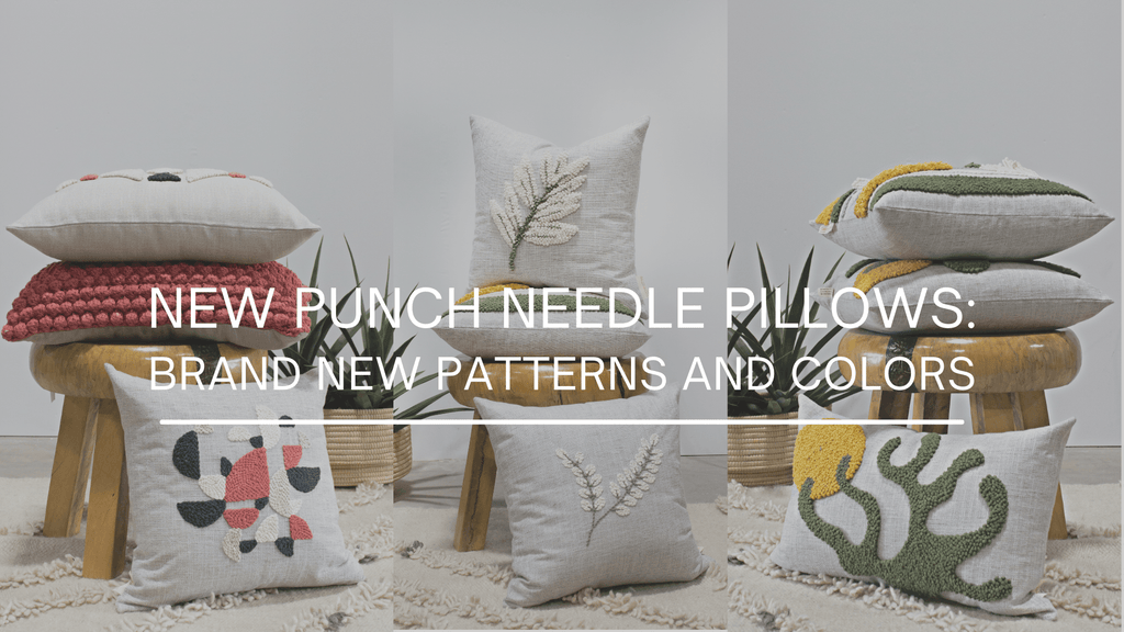 Our Popular Punch Needle Pillow Collection is Growing! - Kanju Interiors