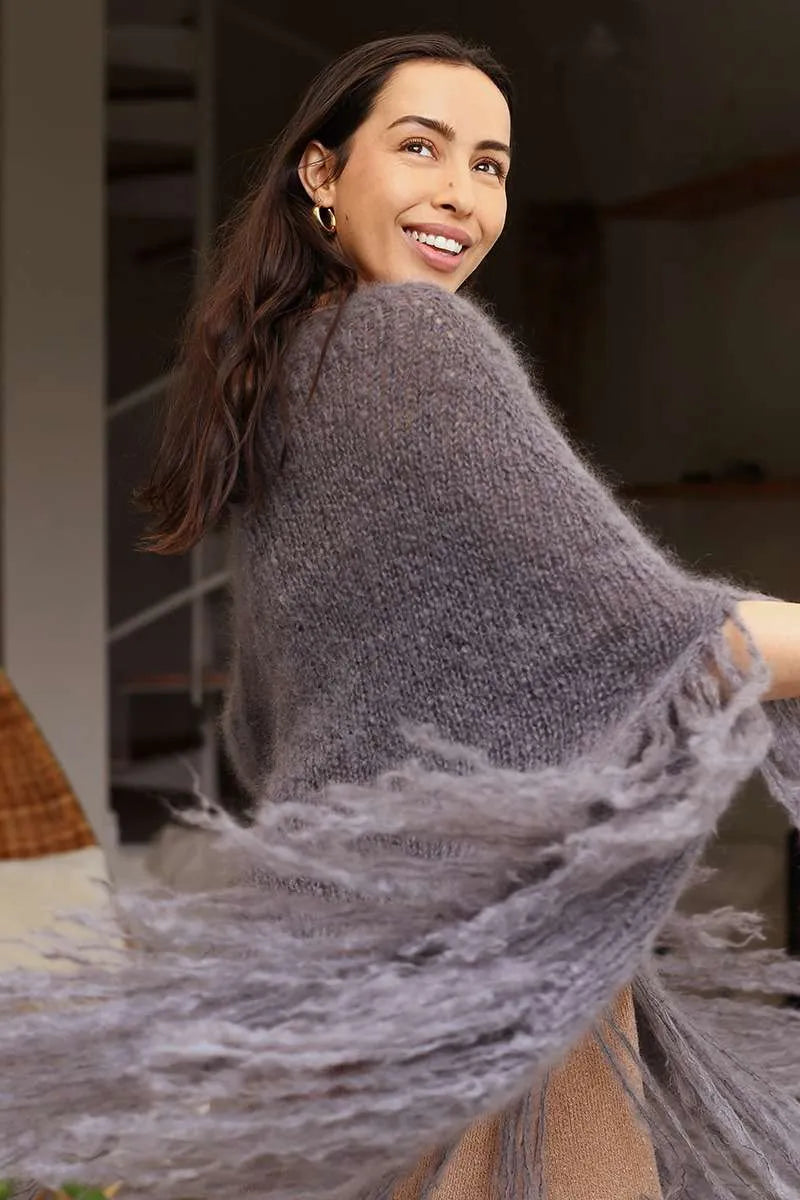 Knit-Your-Own: Mohair Love Poncho Kit