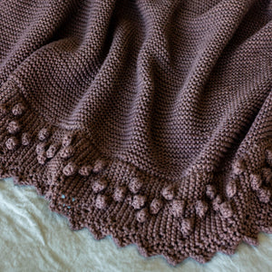Bobble Lace Edge Throw kanju interiors luxury African décor handmade hand made natural organic accent throw blanket decorative lounge comfortable comfy unique modern contemporary stylish soft durable minimal couch chair bed home good gift decoration simple simplicity functional South Africa organic cotton pecan dark brown bobble decoration lace edge 3D