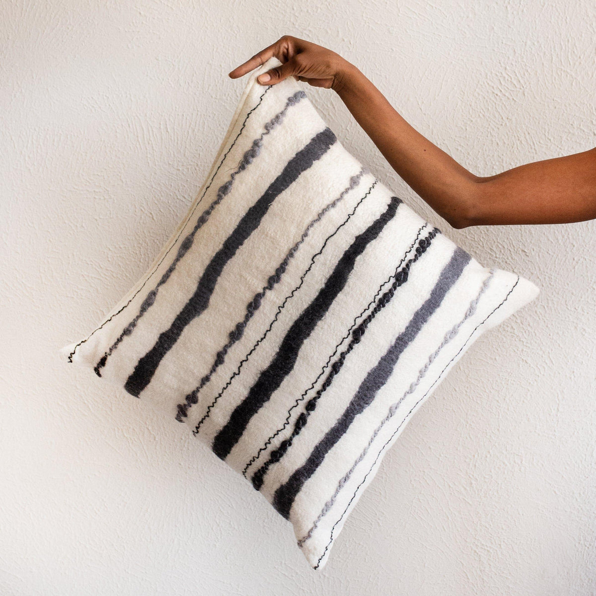Chunky Stripe Pillow - Kanju Interiors